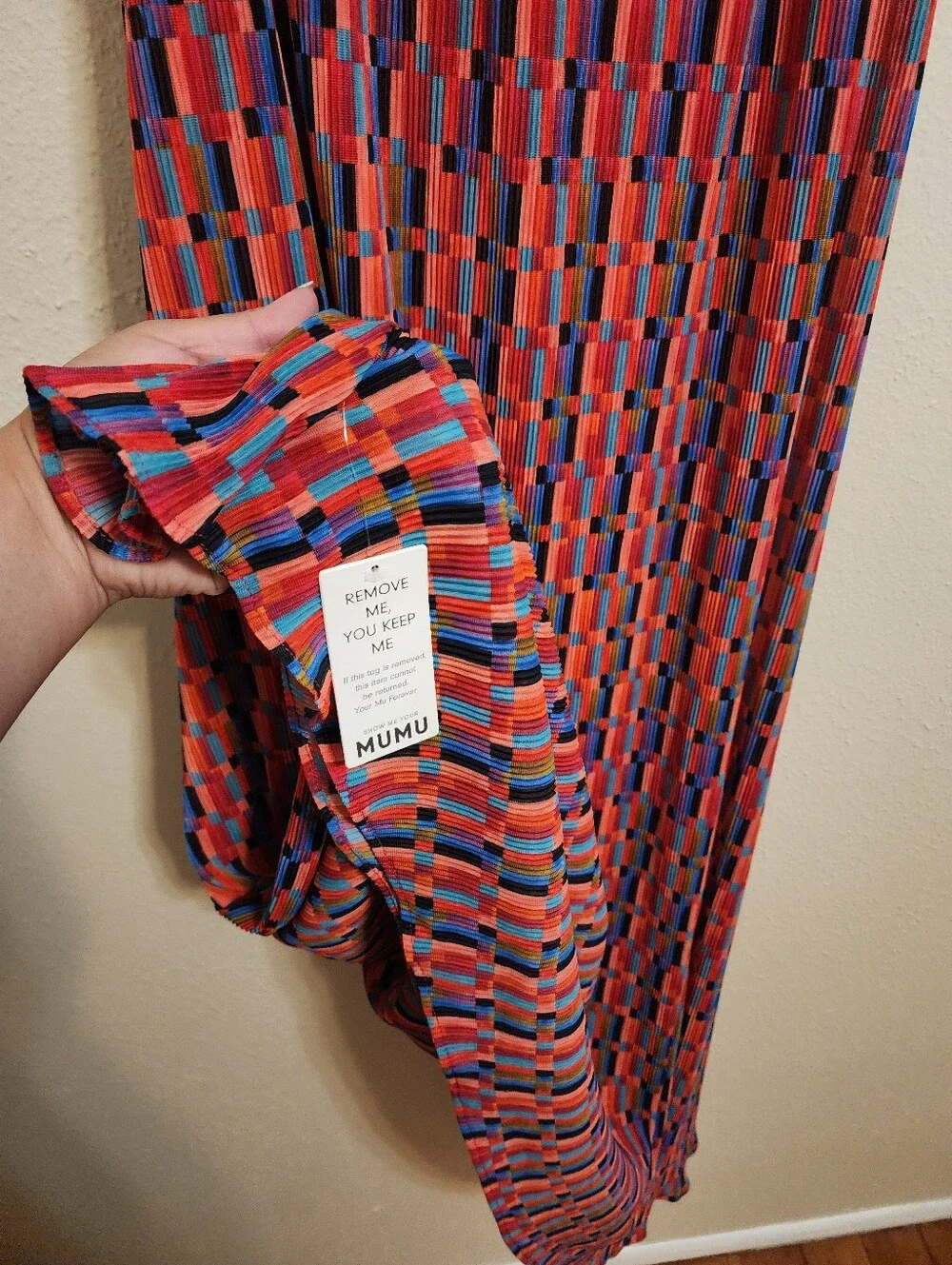 Show Me Your MuMu Claudia Cabo Crush Geo Maxi Dress L Summer Vacation Resortwear - Picture 9 of 10